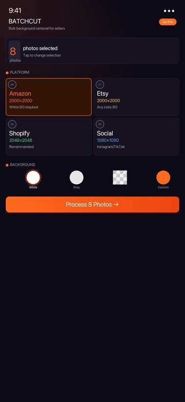 BatchCut main screen